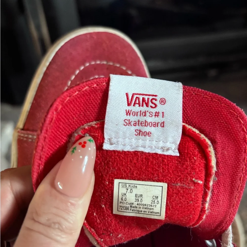 Vans Red SK8-Hi (Big Kids) sz7, Women’s 8 EU39 - Picture 4 of 5